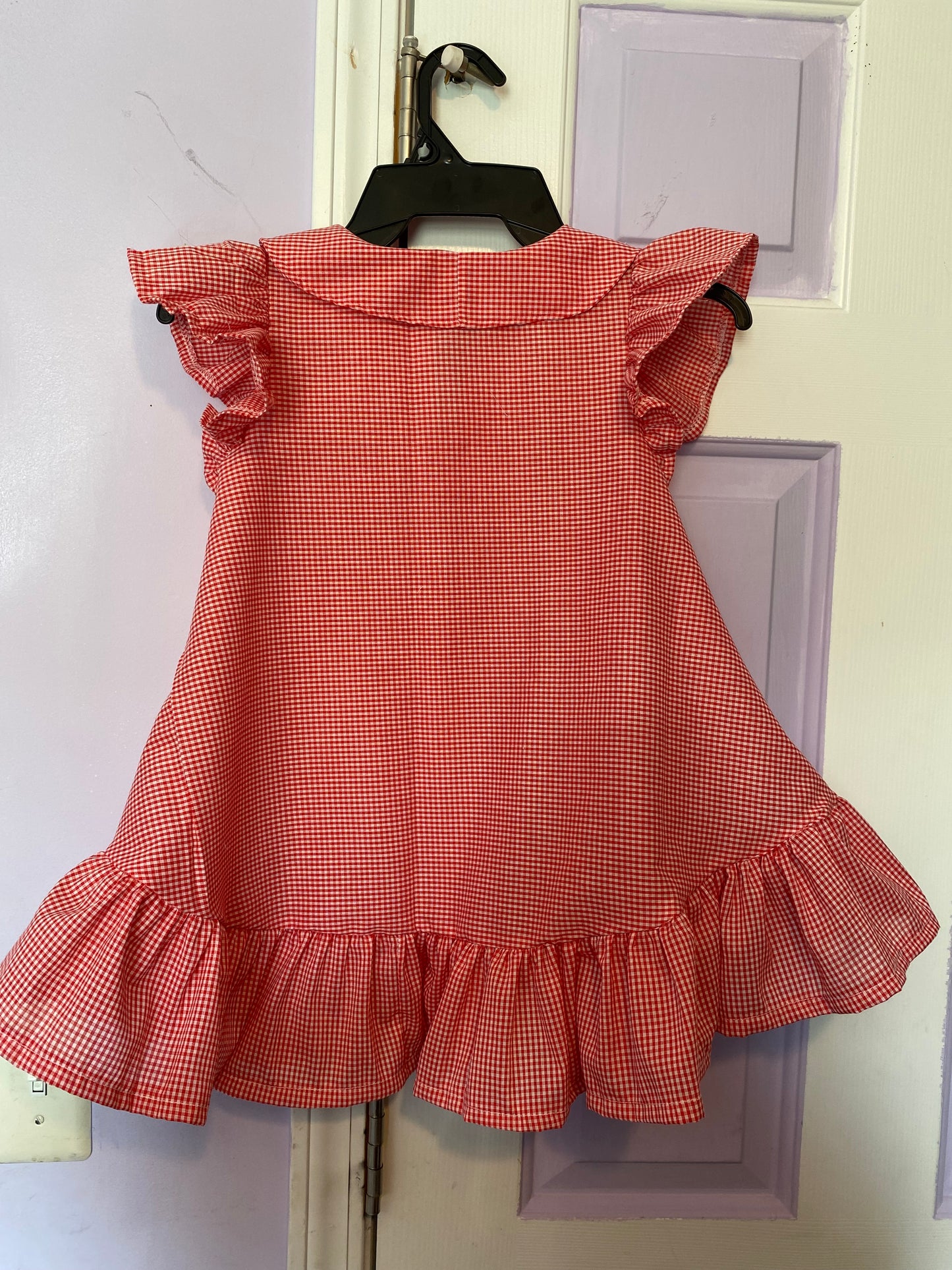 Red & White Gingham Toddler Dress